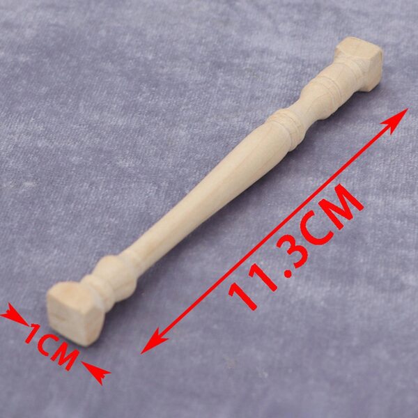 1:12 Holzbalustraden im Vintage-Stil für Puppenhaus – 4er-Set