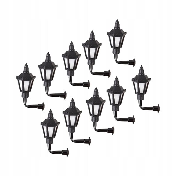 10 1:87 Modellierlampen mit Kaltlicht für Puppenhäuser und Dioramen