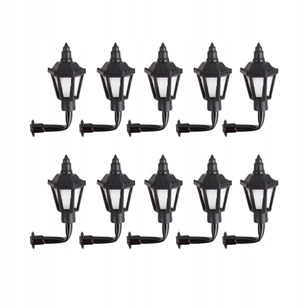 10 1:87 Modellierlampen mit Kaltlicht für Puppenhäuser und Dioramen