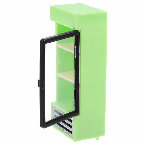 Mini frigorifero verde per case delle bambole e progetti DIY, decorazione realistica