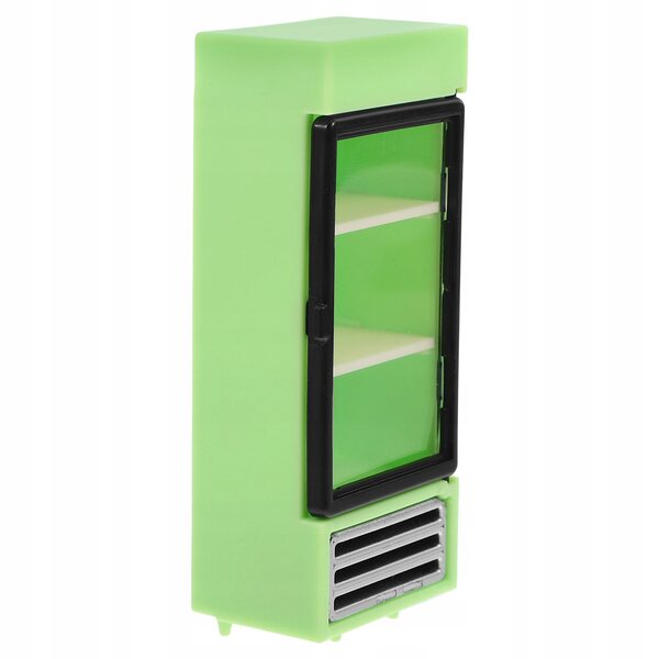 Mini frigorifero verde per case delle bambole e progetti DIY, decorazione realistica
