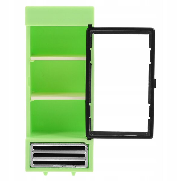 Mini frigorifero verde per case delle bambole e progetti DIY, decorazione realistica
