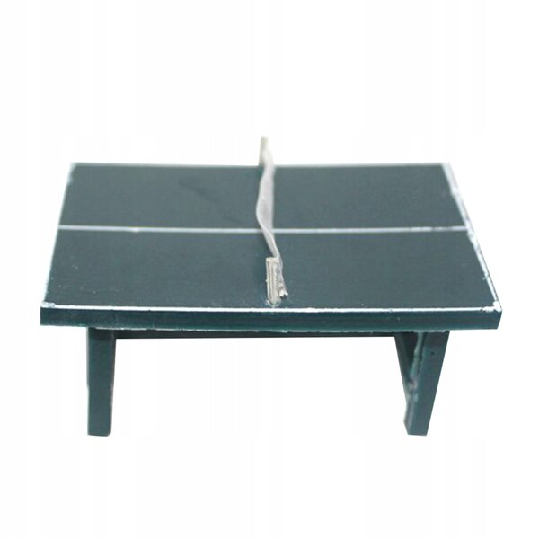 Mini set accessori tennis tavolo in resina per casa delle bambole 1:12