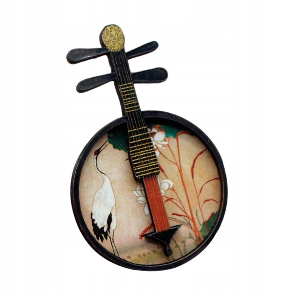 Miniatura strumento musicale Yueqin per casa delle bambole scala 1:12 e 1:6 in legno
