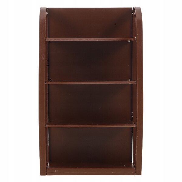 Set di 6 Mini Mobili in Plastica Marrone per Casa delle Bambole - Scaffali Realistici