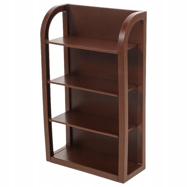 Set di 6 Mini Mobili in Plastica Marrone per Casa delle Bambole - Scaffali Realistici