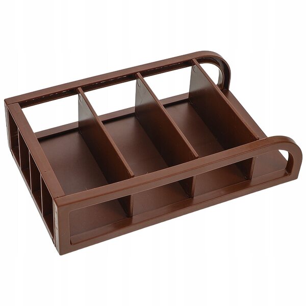 Set di 6 Mini Mobili in Plastica Marrone per Casa delle Bambole - Scaffali Realistici
