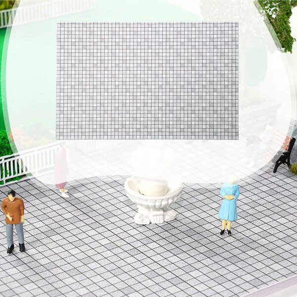 Miniatur-Bodenfliesen für Puppenhäuser aus realistischem PVC, 30 x 9,5 cm