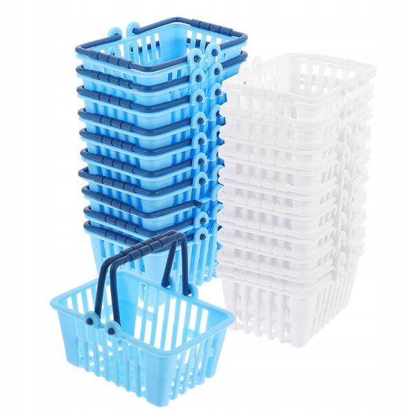 Set 24 Mini Cestini Gioco Multicolore in Plastica per Bambini e Organizzazione