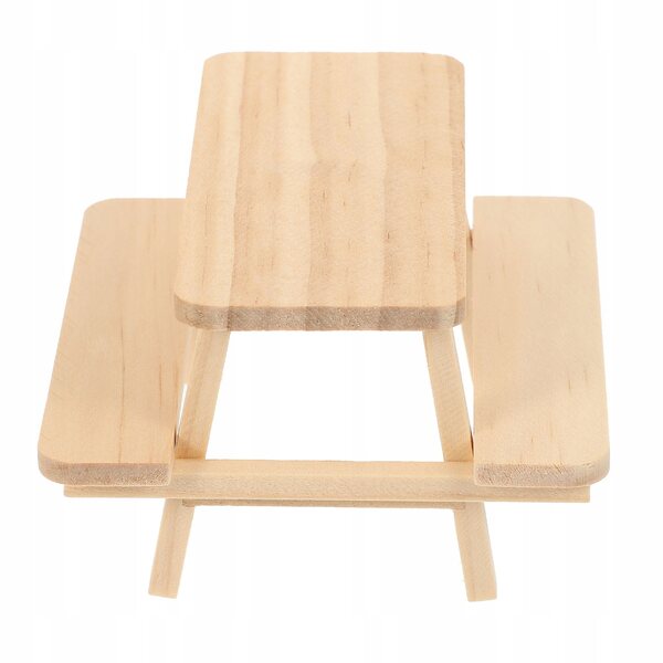 Mini Tavolo da Picnic in Legno per Decorazioni di Mini Case e Scenografie