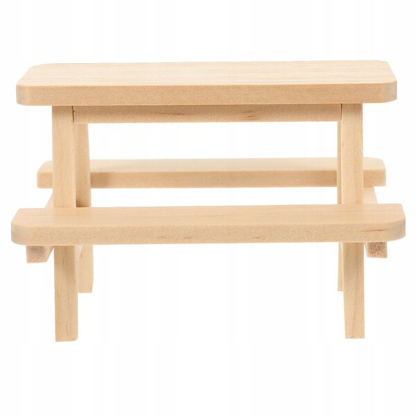 Mini Tavolo da Picnic in Legno per Decorazioni di Mini Case e Scenografie