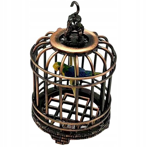 Miniatura Gabbia in Metallo per Uccelli da Casa delle Bambole, Decorazione Elegante