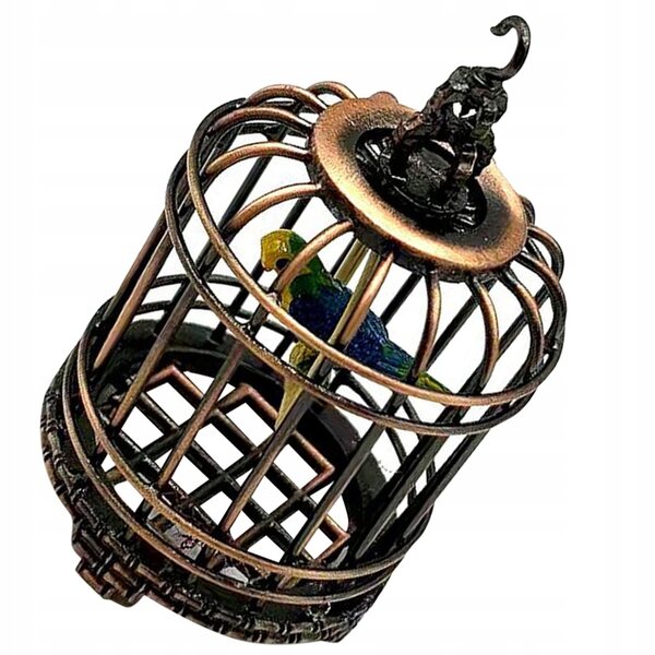 Miniature metal fuglebur til dukkehus, elegant dekoration