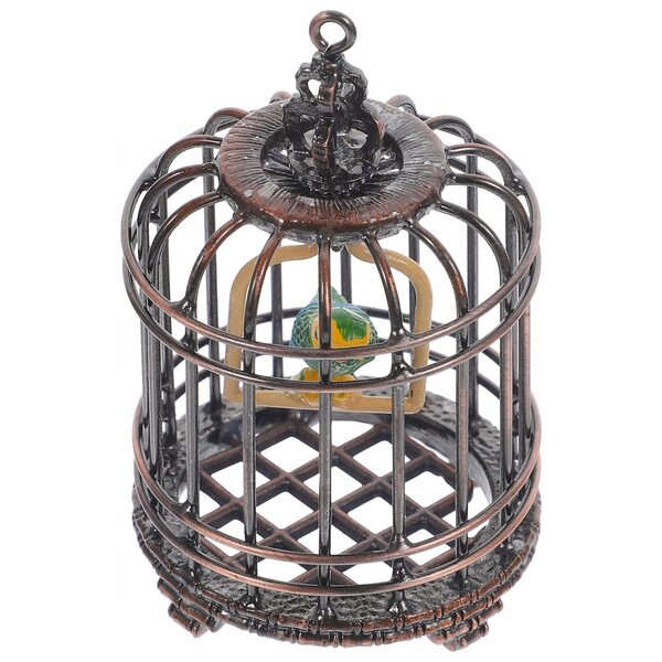 Miniature metal fuglebur til dukkehus, elegant dekoration
