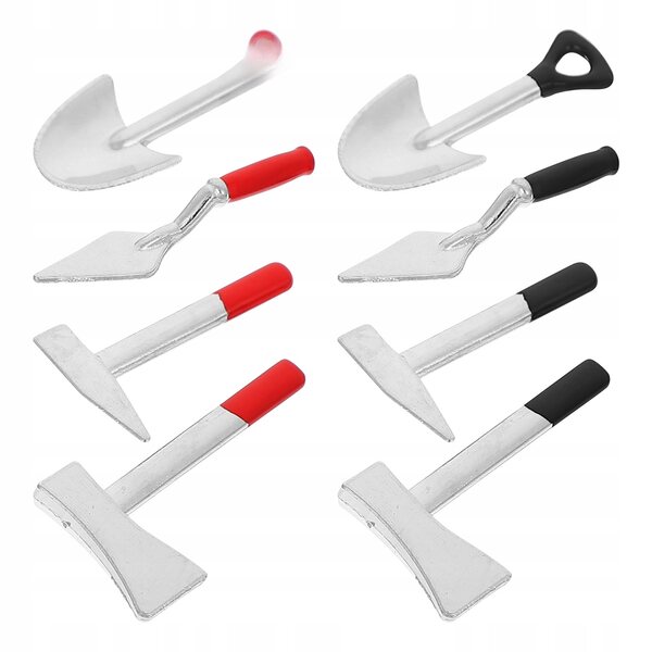 Set 8 Mini Attrezzi da Giardino in Metallo per Decorazioni e Progetti DIY
