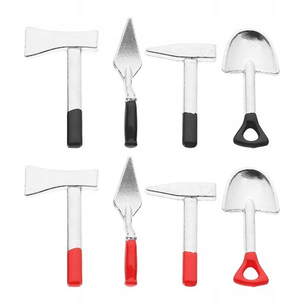 Set 8 Mini Attrezzi da Giardino in Metallo per Decorazioni e Progetti DIY