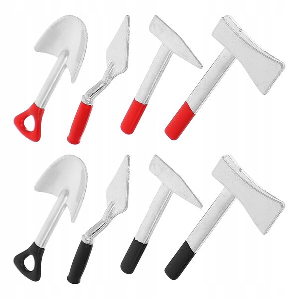Set 8 Mini Attrezzi da Giardino in Metallo per Decorazioni e Progetti DIY