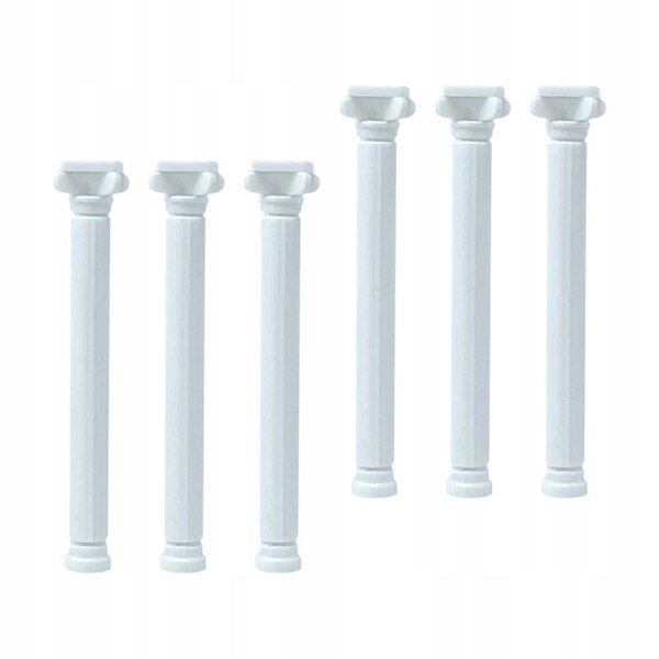 Lot de 6 mini colonnes romaines en bois 6 cm, décoration classique et élégante