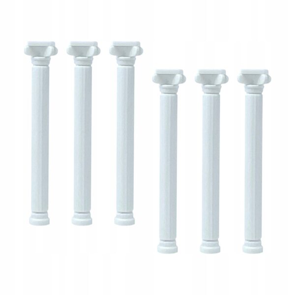 Lot de 6 mini colonnes romaines en bois 6 cm, décoration classique et élégante
