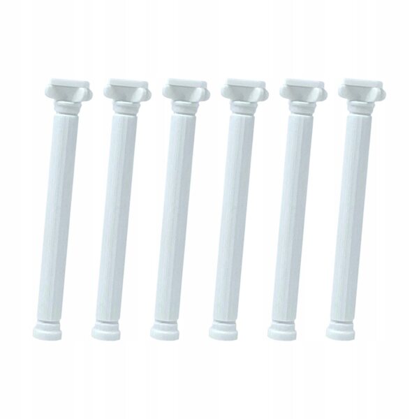 Lot de 6 mini colonnes romaines en bois 6 cm, décoration classique et élégante