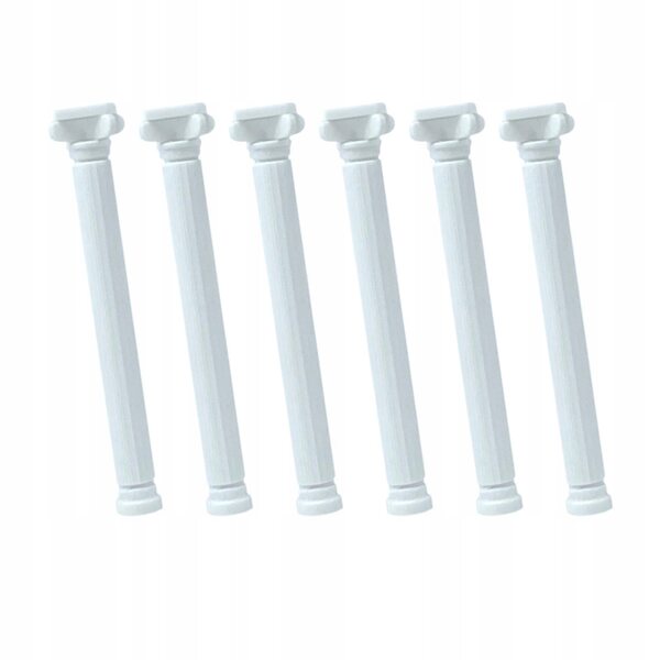 Lot de 6 mini colonnes romaines en bois 6 cm, décoration classique et élégante