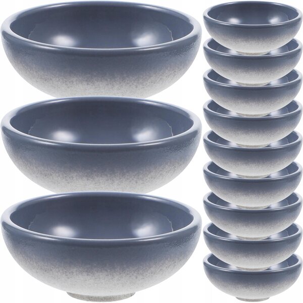 Lot de 12 mini bols réalistes en plastique pour maisons de poupées 2,7 cm