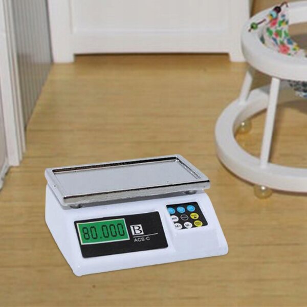 1:12 Waga elektronische Miniatur für Puppenhäuser aus langlebigem Metall