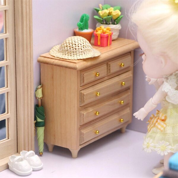 1:12 Holzmöbelminiatur für Puppenhaus, perfekt zur Dekoration