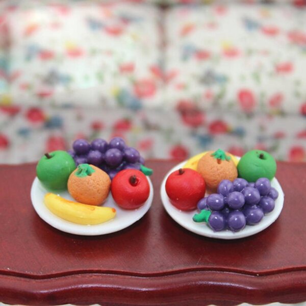 Miniature Talerz Fruit 1:12 til Dukkehus køkkentilbehør