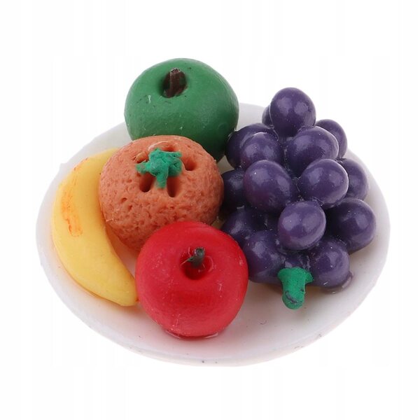 Miniature Talerz Fruit 1:12 til Dukkehus køkkentilbehør
