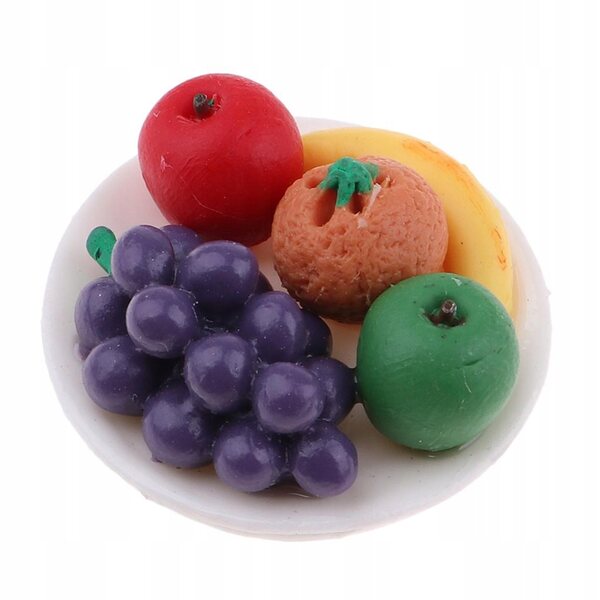 Miniature Talerz Fruit 1:12 til Dukkehus køkkentilbehør