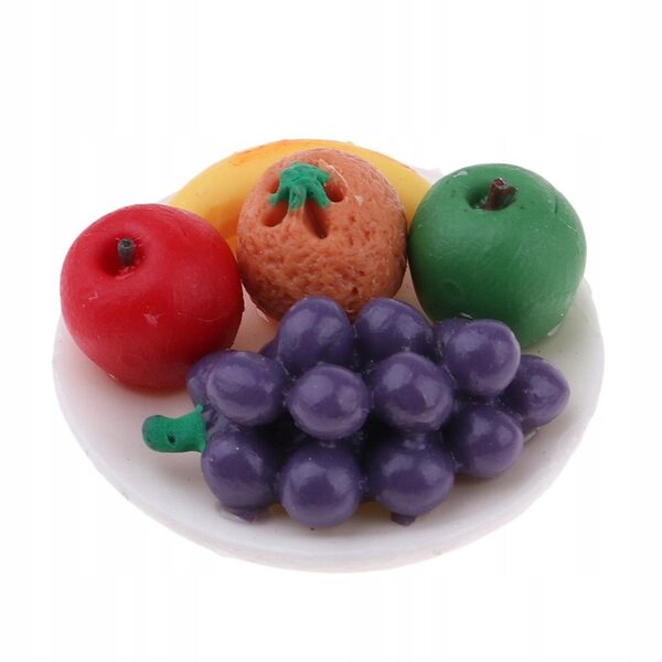 Miniature Talerz Fruit 1:12 til Dukkehus køkkentilbehør