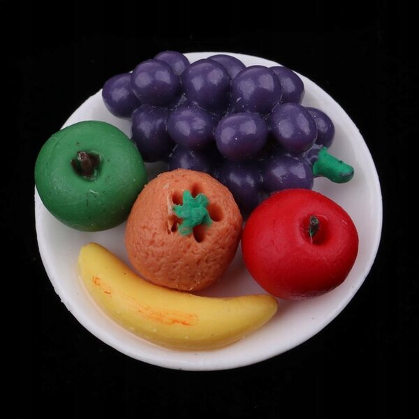 Miniature Talerz Fruit 1:12 til Dukkehus køkkentilbehør