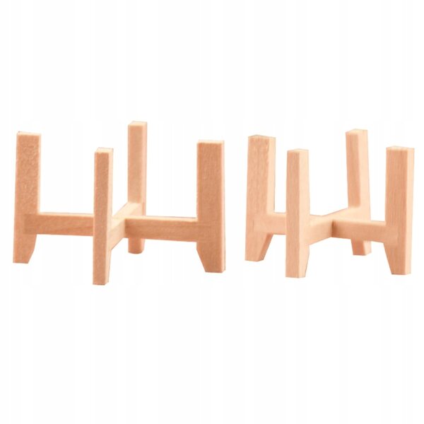 Lot de 2 Mini Dondichettes en Bois pour Décorations et Projets DIY Beige