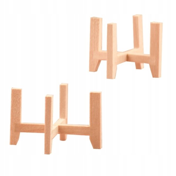 Lot de 2 Mini Dondichettes en Bois pour Décorations et Projets DIY Beige