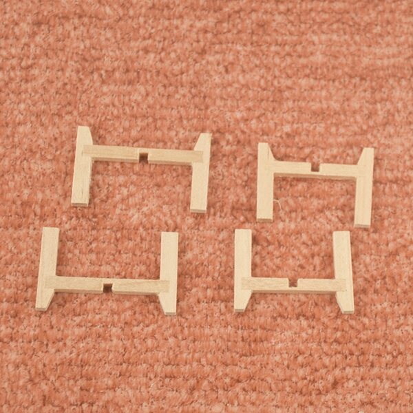 Lot de 2 Mini Dondichettes en Bois pour Décorations et Projets DIY Beige