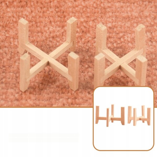 Lot de 2 Mini Dondichettes en Bois pour Décorations et Projets DIY Beige