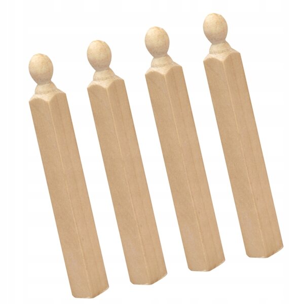Miniatuur houten zuilen voor poppenhuisdecoratie 4 stuks 8 cm