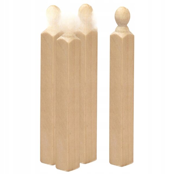 Miniatuur houten zuilen voor poppenhuisdecoratie 4 stuks 8 cm