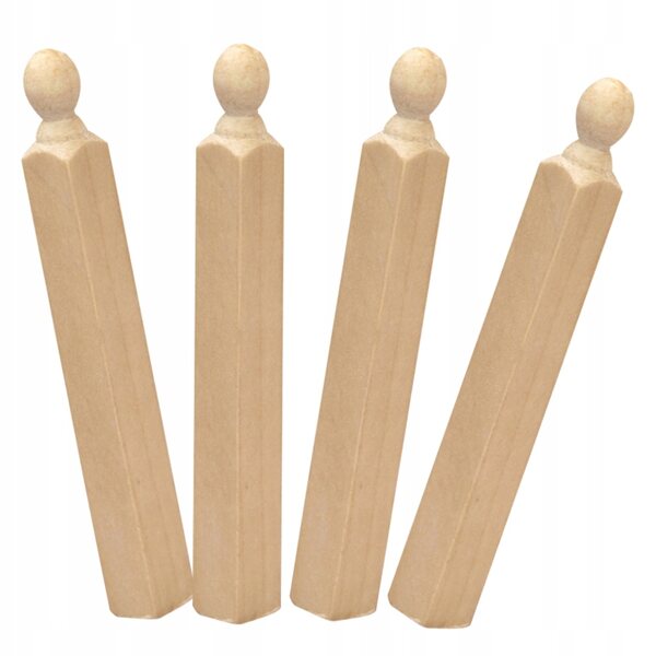 Miniatuur houten zuilen voor poppenhuisdecoratie 4 stuks 8 cm