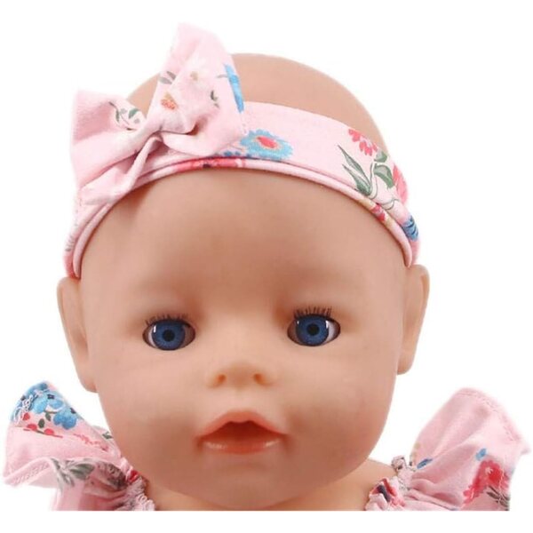 Overalls und Stirnband für American Doll 46 cm Lässige Blumenkleidung Uteruik