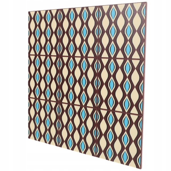Mini pavimento decorativo stile vintage per casa delle bambole in ABS multicolore