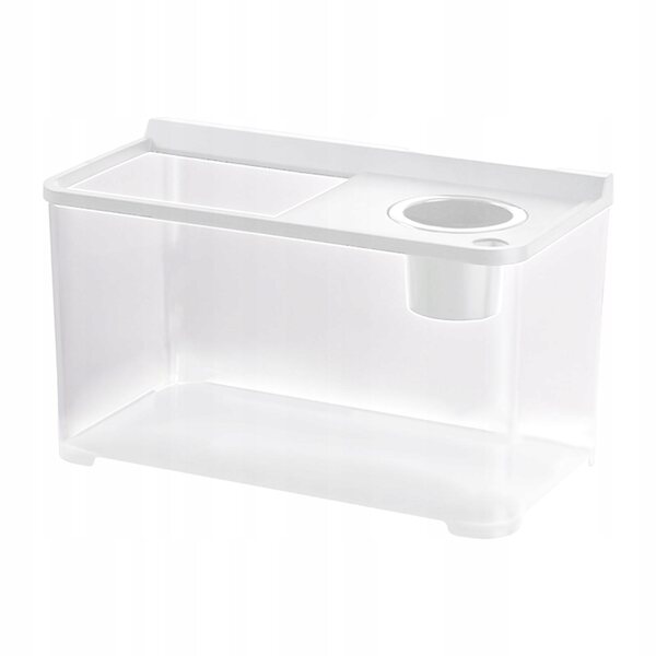 Mini Acquario per Betta da Scrivania in PP Trasparente con Ventilazione Superiore