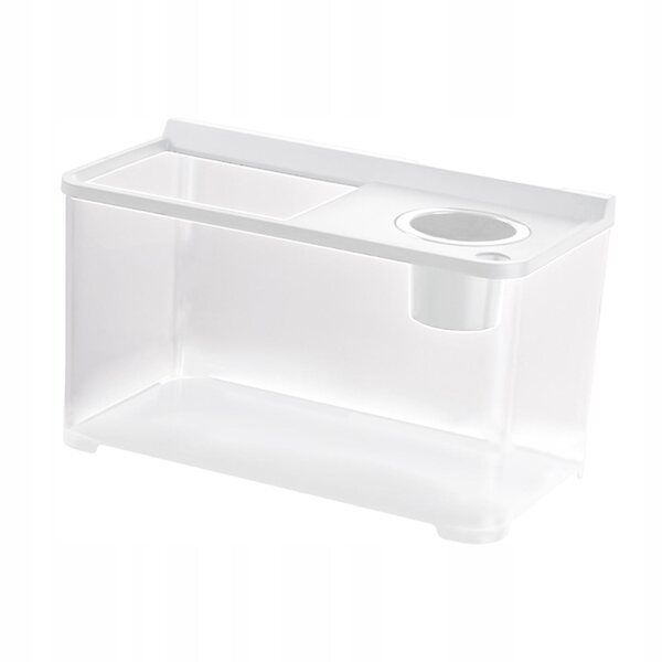 Mini Acquario per Betta da Scrivania in PP Trasparente con Ventilazione Superiore