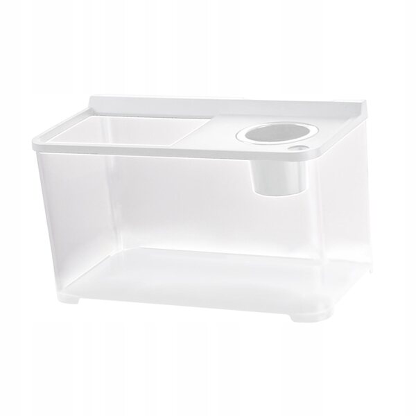 Mini Acquario per Betta da Scrivania in PP Trasparente con Ventilazione Superiore
