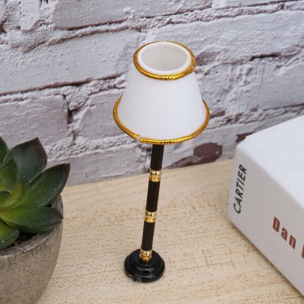 Mini lampada da tavolo retro in scala 1:12 per casa delle bambole