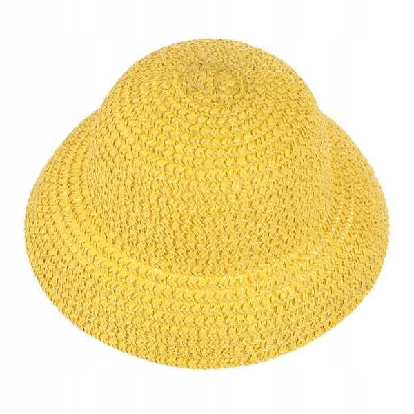 Mini cappello di paglia per bambola, decorazione artigianale resistente e naturale