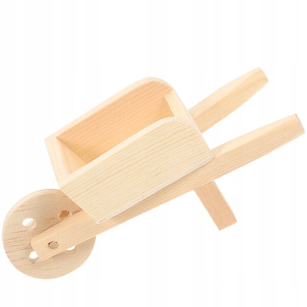 Miniatuur houten kruiwagenmodel voor miniatuurtuinen en decoraties