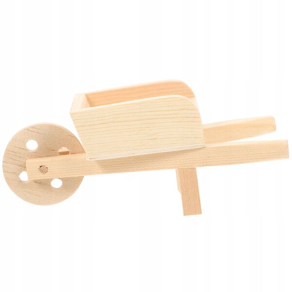 Miniatuur houten kruiwagenmodel voor miniatuurtuinen en decoraties