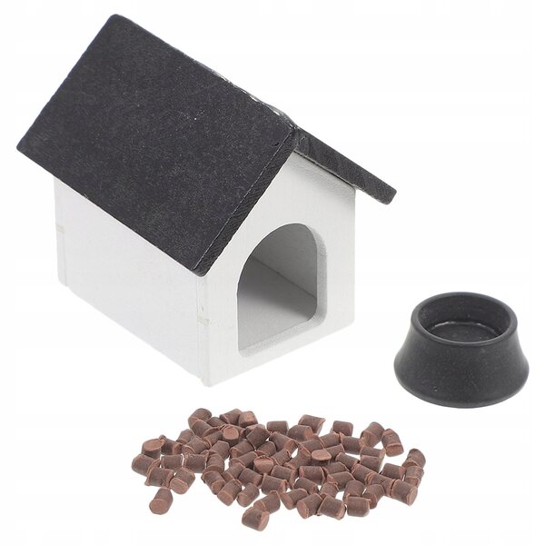 Mini recinto in legno con accessori per casa delle bambole e decorazioni